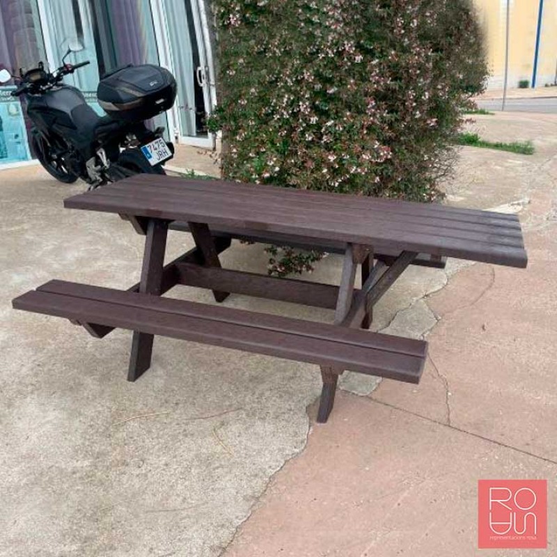 Taula de pícnic en plàstic reciclat Turqueta